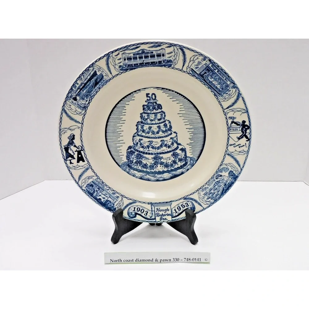 VTG Hough Bakeries 50th Anniversary Plate Kettlesprings Kilns 1903-1953 JC116